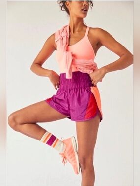 FP Movement The Way Home Run Shorts Magenta Retro